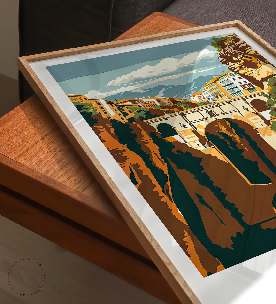 Ronda Spain Puente Nuevo Bridge Deep Gorge Andalusia Travel Poster - Image 3