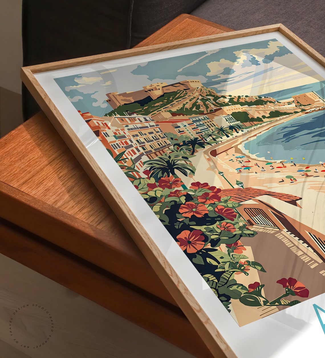 Alicante Spain Travel Poster Spain City Wall Art Alicante Spain Coast Print Wedding Gifts Personalised Travel Poster - Image 3