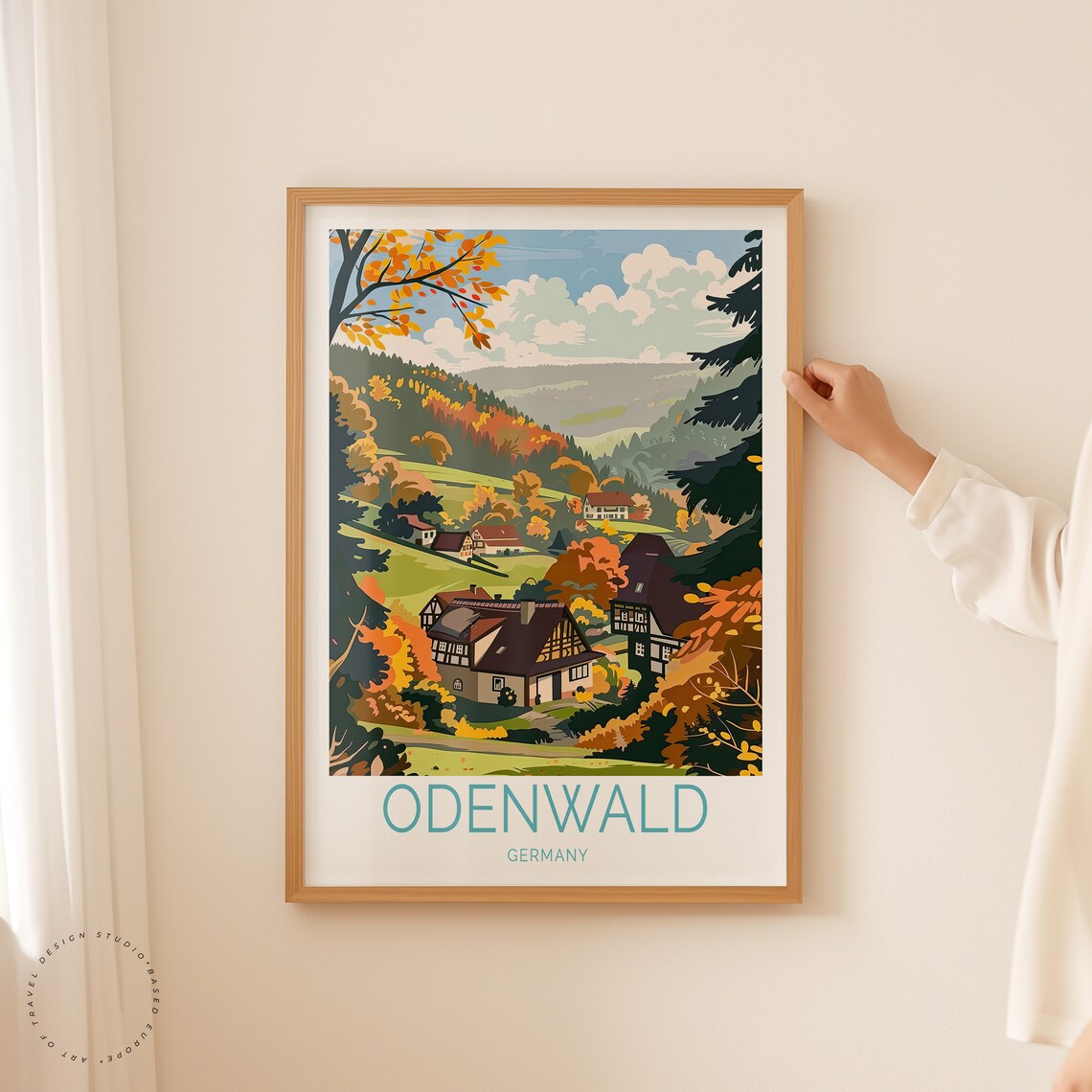 Odenwald Travel Poster, Germany Travel Poster - Image 2