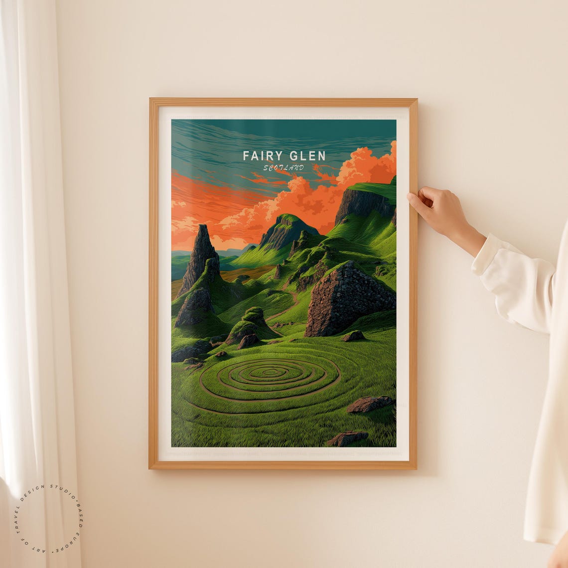 Fairy Glen Scotland Minimalist Travel Poster - Image 5