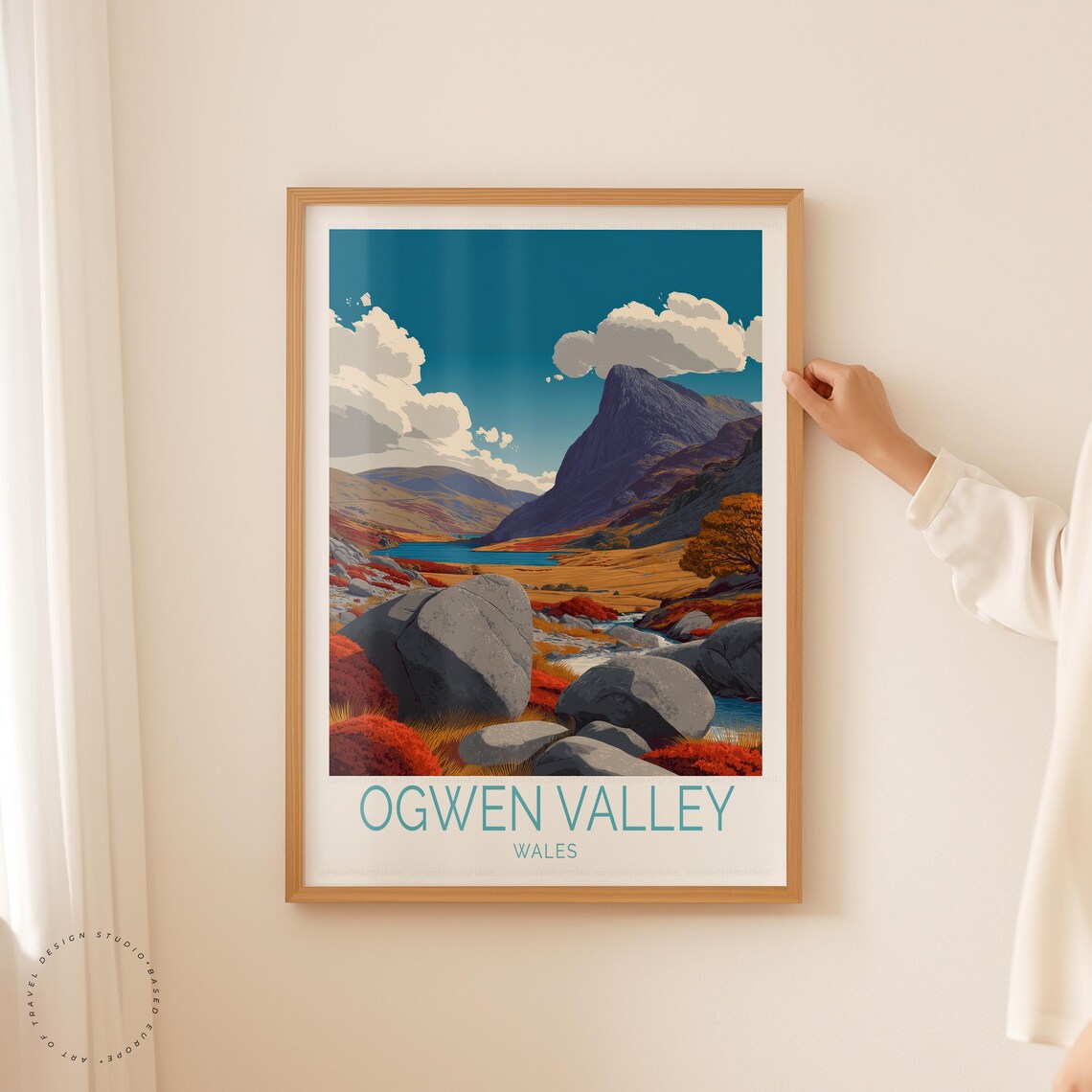 Ogwen Valley Wales Tryfan Peak Autumn Boulders Travel Poster - Image 5