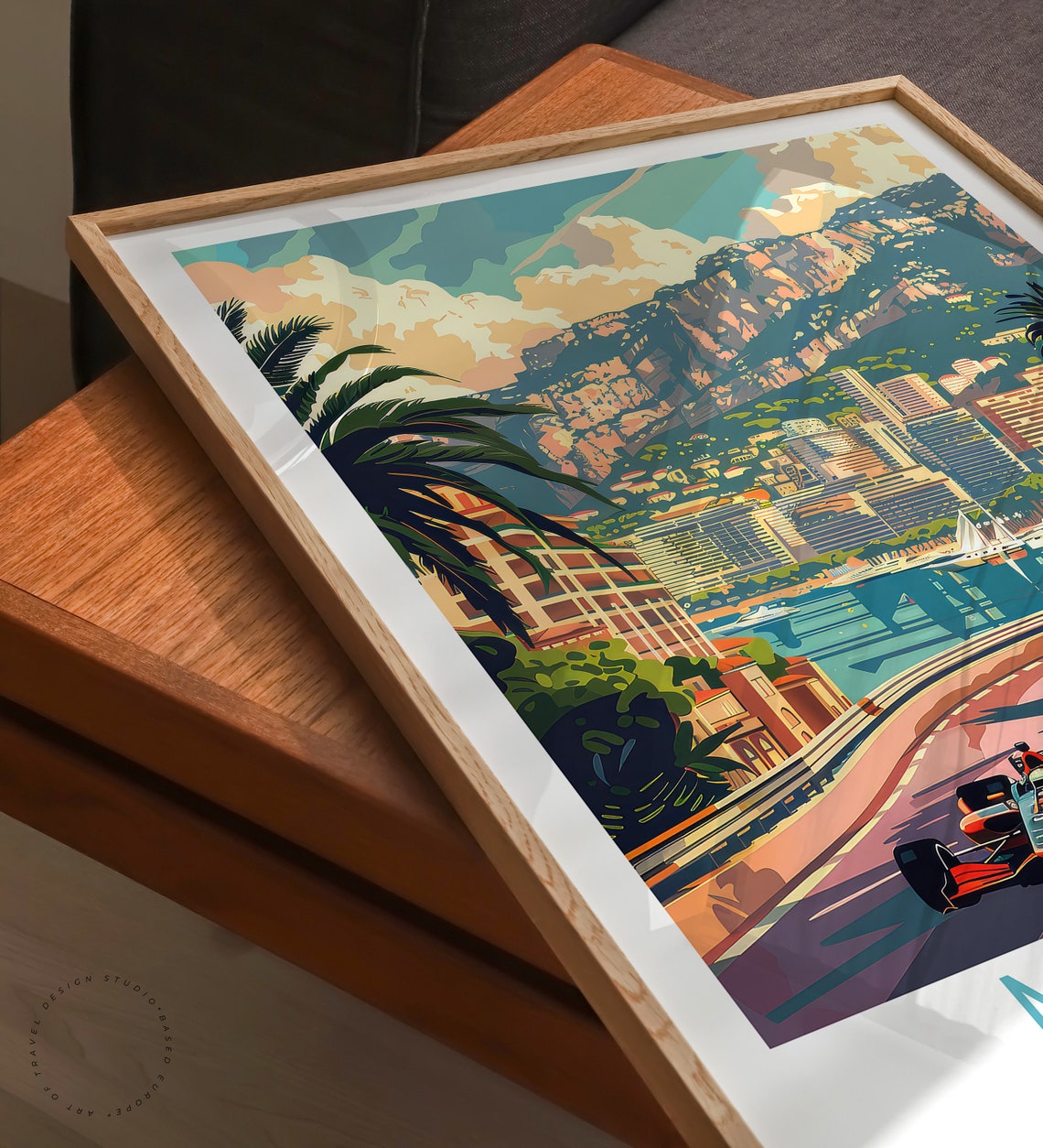 Monaco French Riviera Travel Print Monaco Wall Art France City Poster Custom Travel Poster Home Decor Wedding Gifts - Image 3