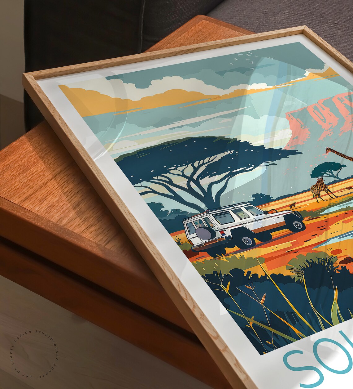 South Africa Travel Poster, Southern Africa Safari - Image 3