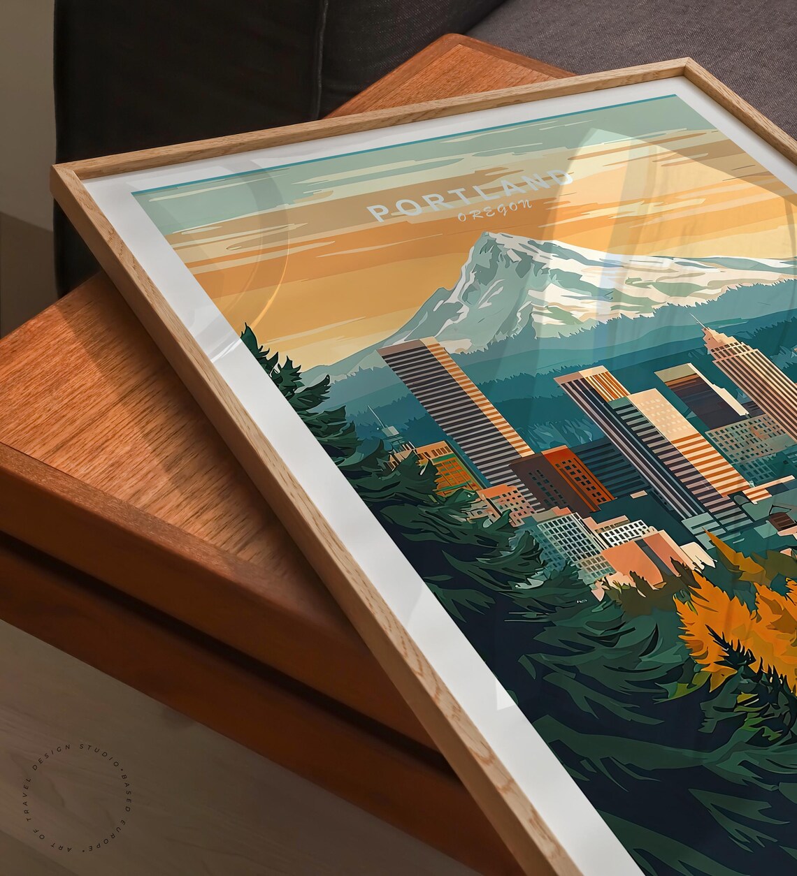 Portland Oregon Travel Poster, Home Decor Art Print - Image 3