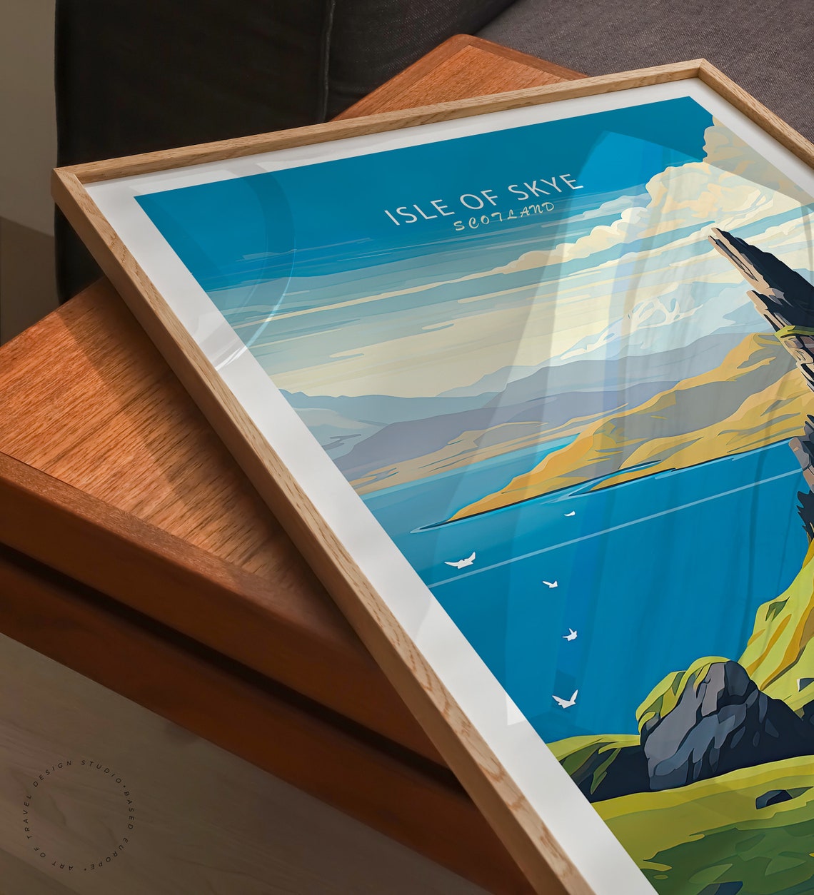 Isle Of Skye Coast Travel Print Scotland Wall Art Isle Of Skye Scotland Travel Poster Birthday Present Personalised Gifts - Image 3