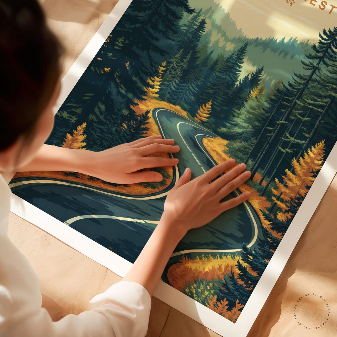 Black Forest Germany Winding Autumn Road Forest Scenic Drive Poster - Image 3