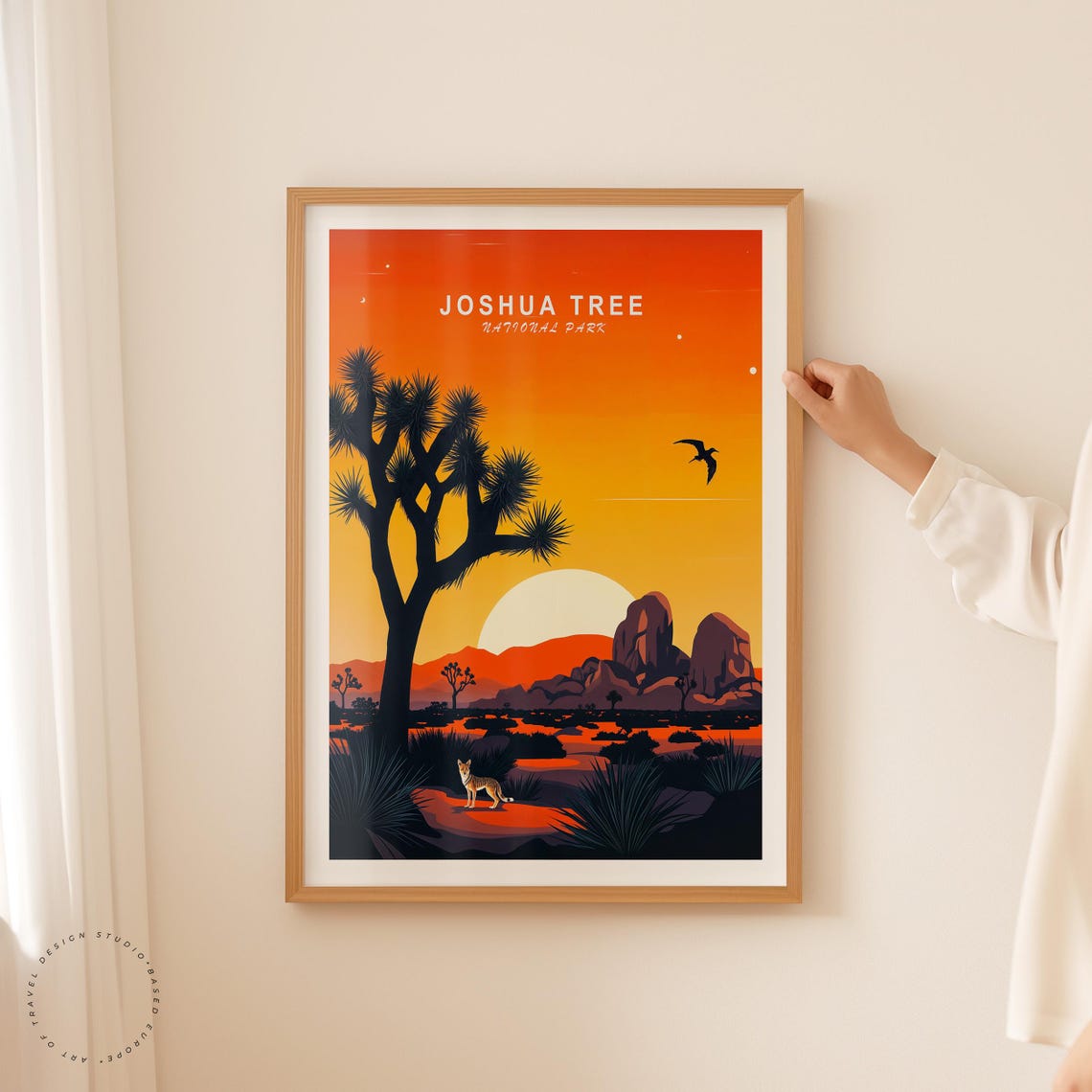 Joshua Tree National Park Sunset Desert Scene Vintage Travel Poster - Image 2