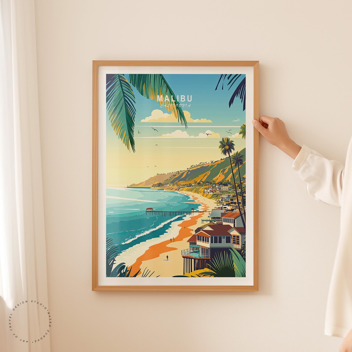 Malibu, California Travel Poster, Wall Art Print - Image 2