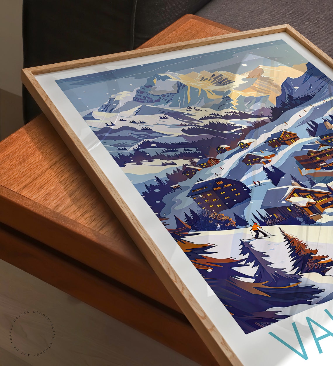 Val Thorens France Winter Travel Poster France City Print Val Thorens Ski Print Wall Art Personalised Gifts Wedding Present - Image 3
