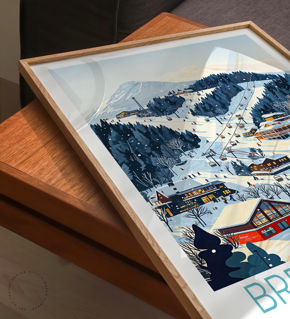 Breckenridge Colorado Travel Poster, Ski Resort Art Print - Image 3
