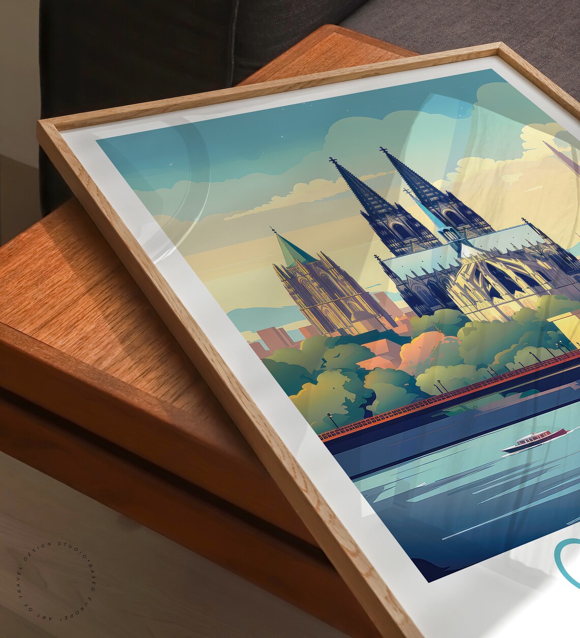 Cologne Germany Travel Poster, Germany Wall Art - Image 3