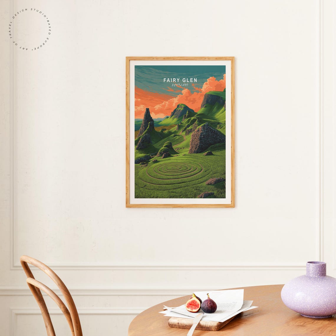 Fairy Glen Scotland Minimalist Travel Poster - Image 4