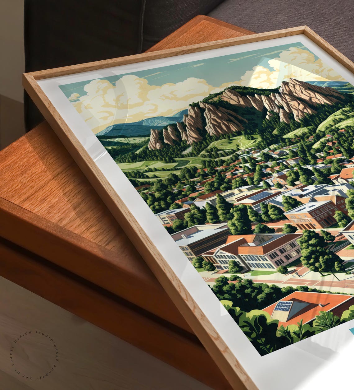 Boulder Colorado Flatirons Red Rocks City View Travel Poster - Image 6