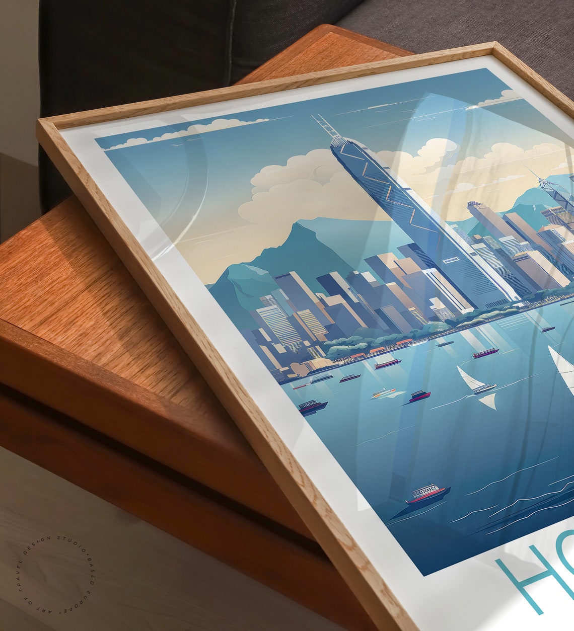 Hong Kong Travel Poster China Wall Art Hong Kong Vintage Print Hong Kong Wall Decor Hong Kong City Birthday Gifts - Image 3