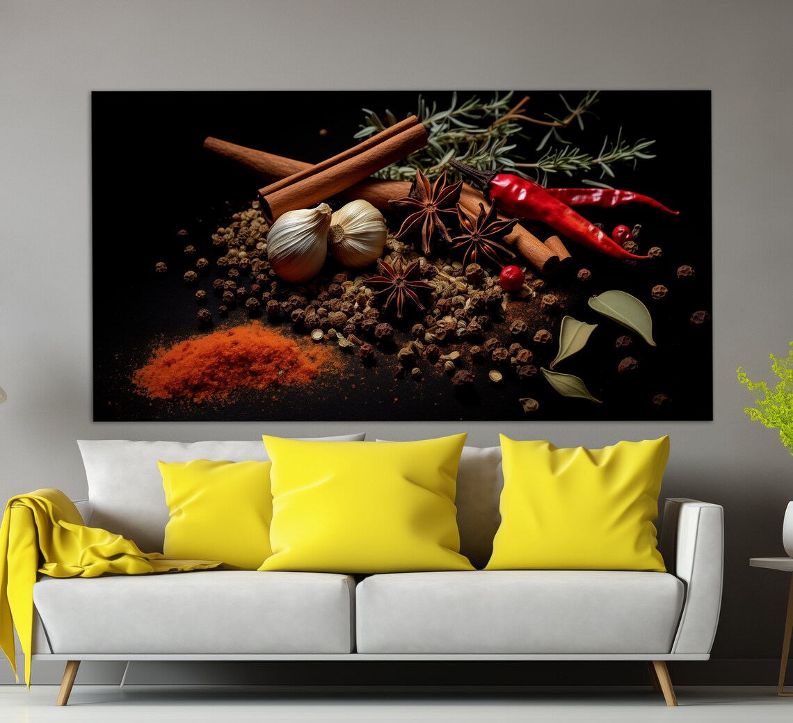 Spices and Herbs Abstract Kitchen Art Print - Image 4