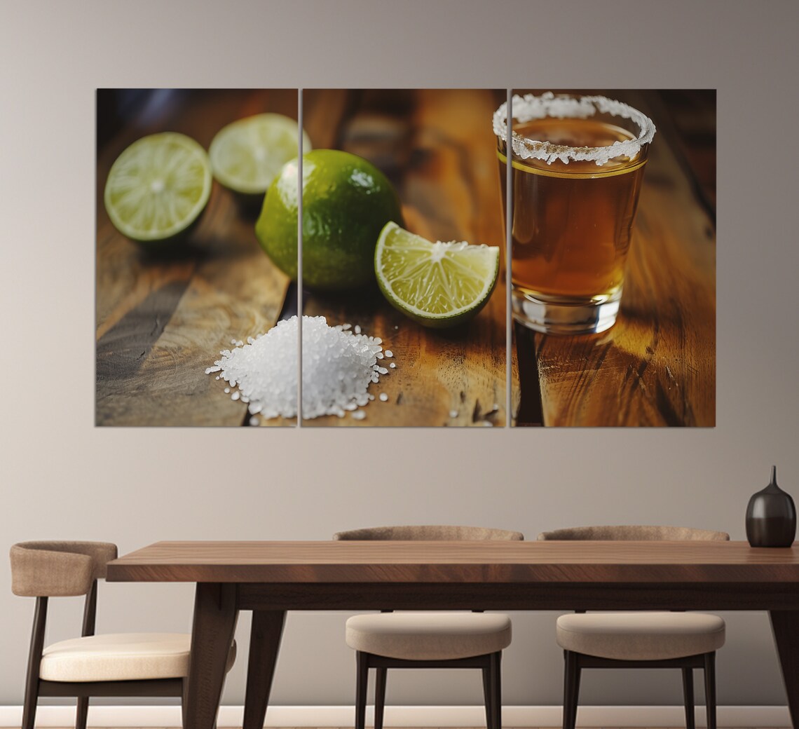 Tequila With Lime Cocktail Bar Wall Art Print - Image 3