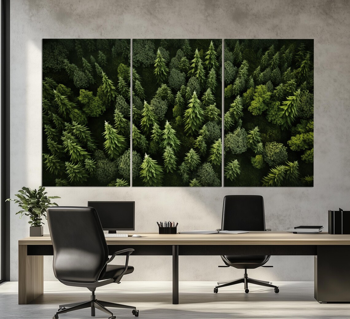 Aerial Forest Painting Art Print, Nature Wall Decor - Image 5