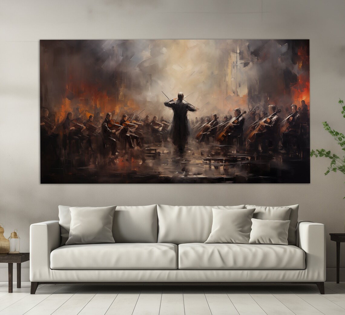 Orchestra Vintage Oil Painting Style Art Print