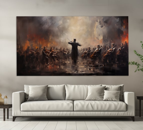 Orchestra Vintage Oil Painting Style Art Print