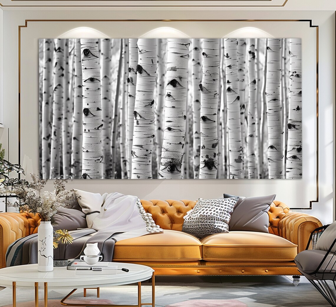 White Birch Trees Forest Print Abstract Forest Wall Art Birch Wall Art Birch Trees Painting Birch Grove Print - Image 6