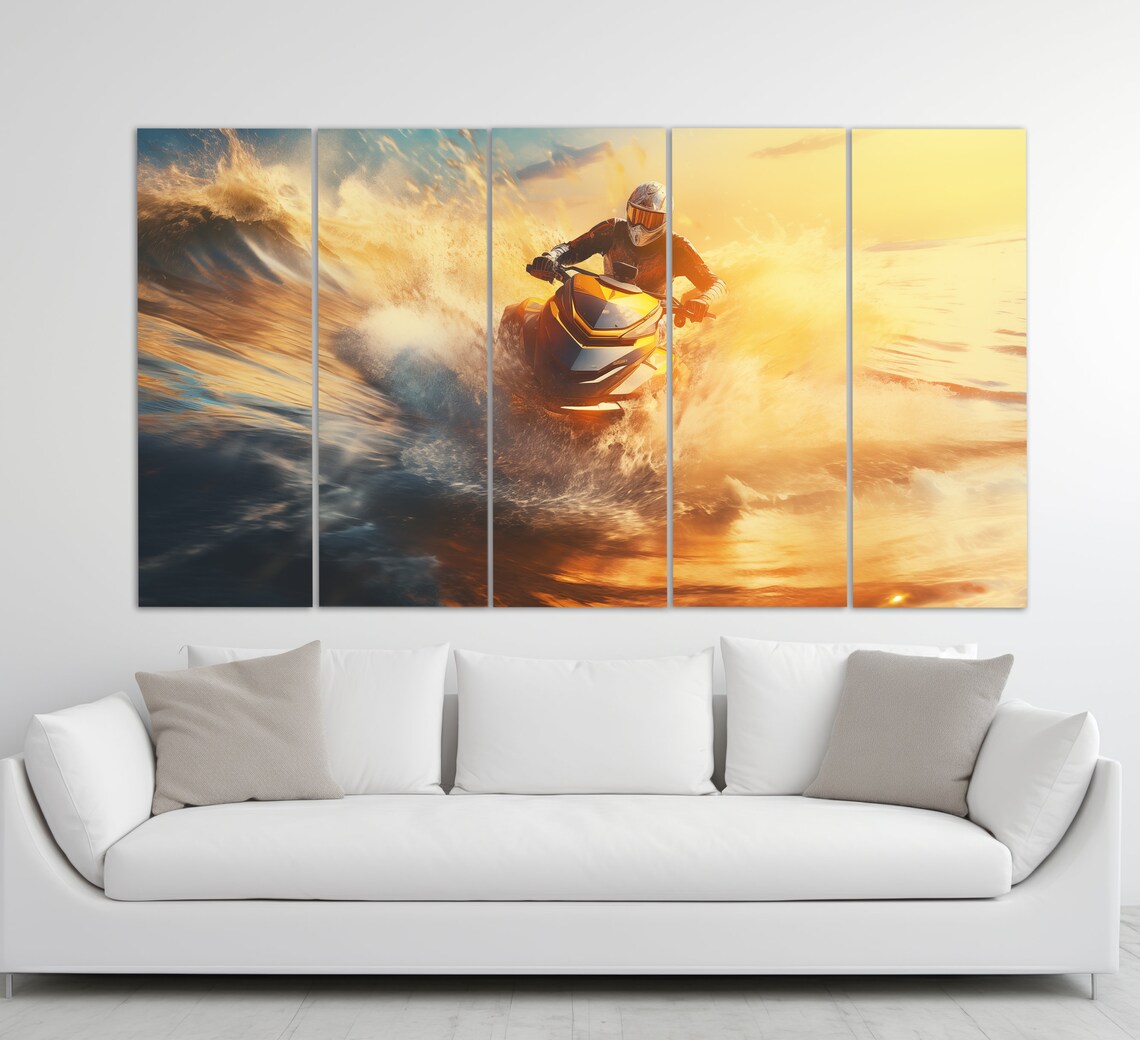 Extreme Jet Ski Summer Water Sports Poster Print - Image 2