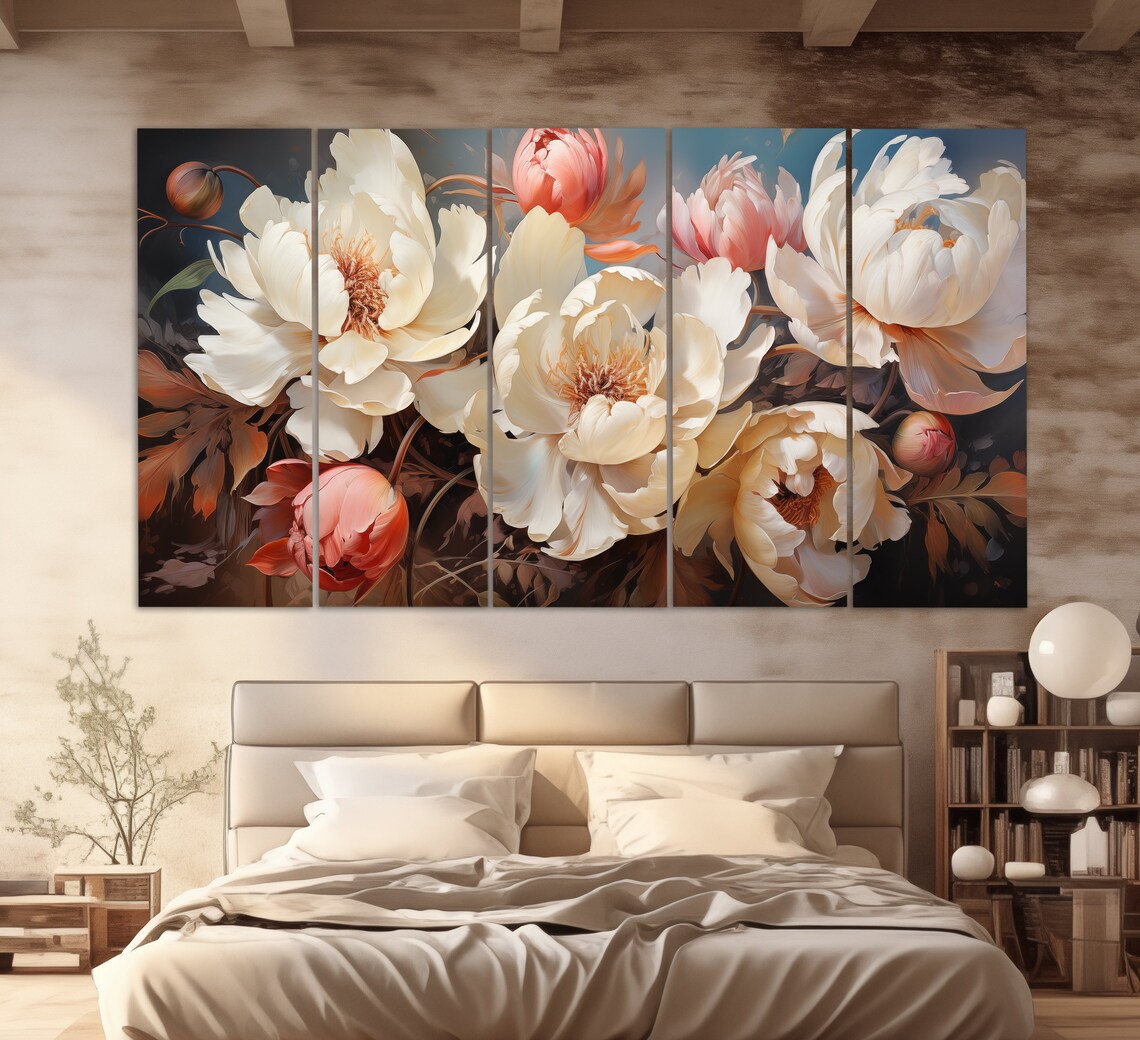Peonies Floral Art Print, Romantic Abstract Decor - Image 2