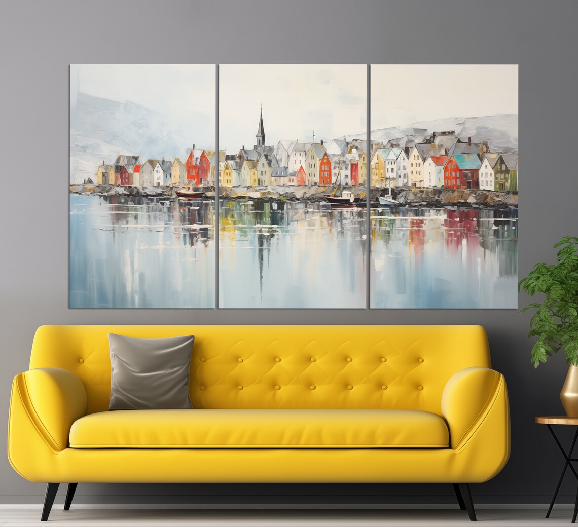 Reykjavik Vintage Oil Painting Style Art Print - Image 2