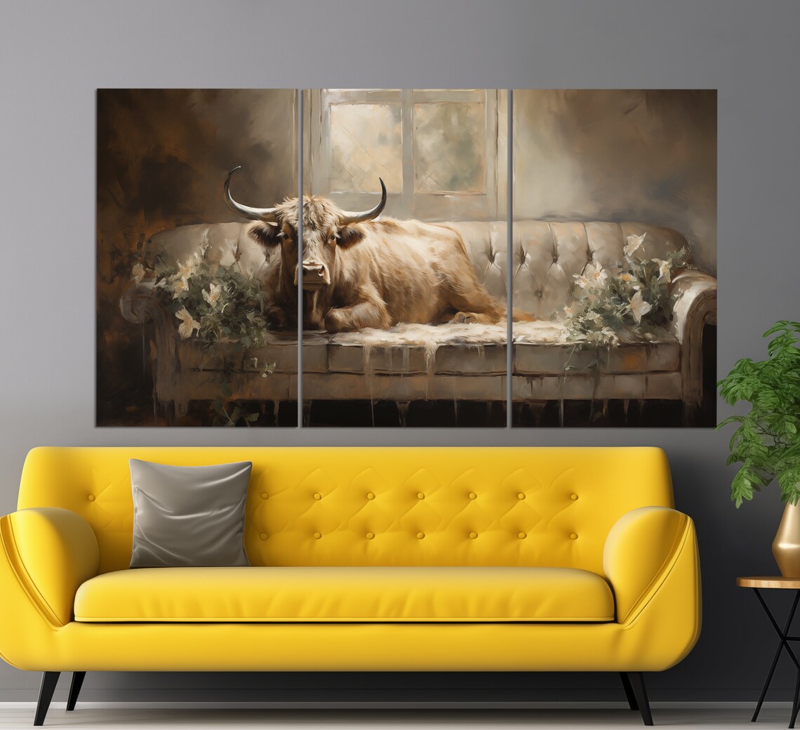 Cow On The Sofa, Farmhouse Wall Decor Art Print - Image 6