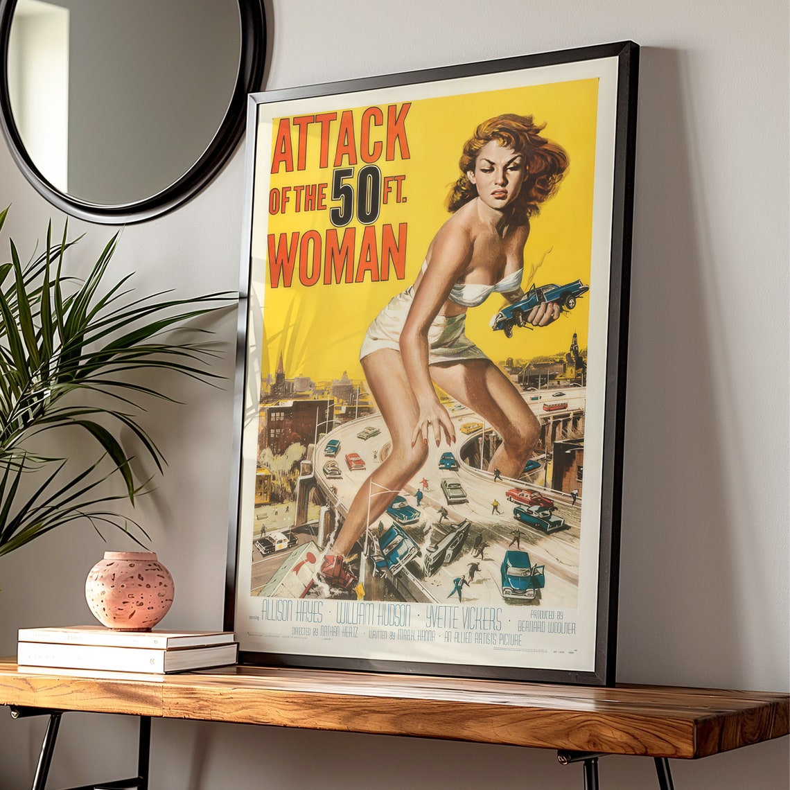 Classic Movie Poster Attack Of The 50ft Woman Poster Vintage Trendy Wall Art Cinema Room Wall Art Print At Home - Image 3