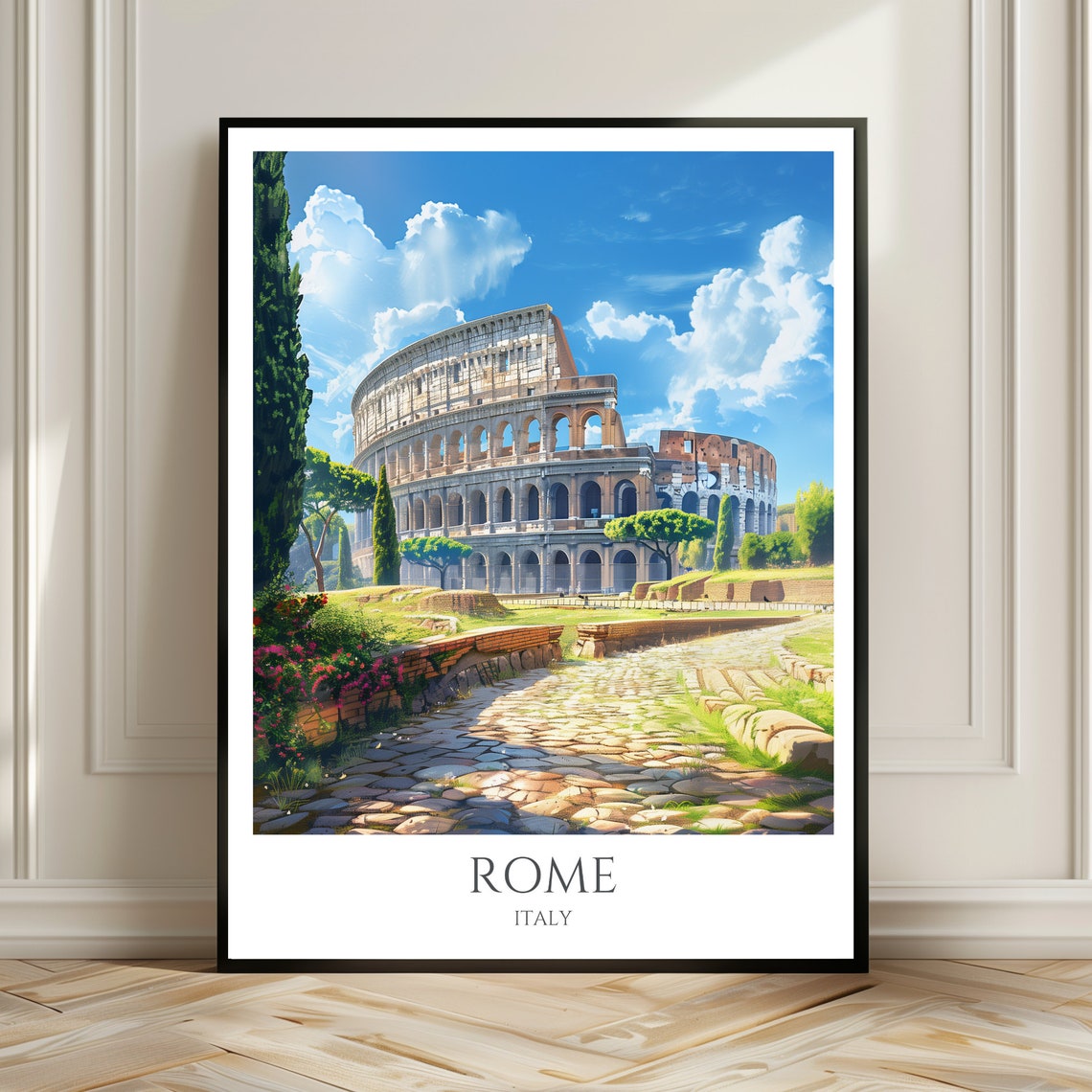 Rome Colosseum Ancient Arena Eternal City Italy Travel Poster