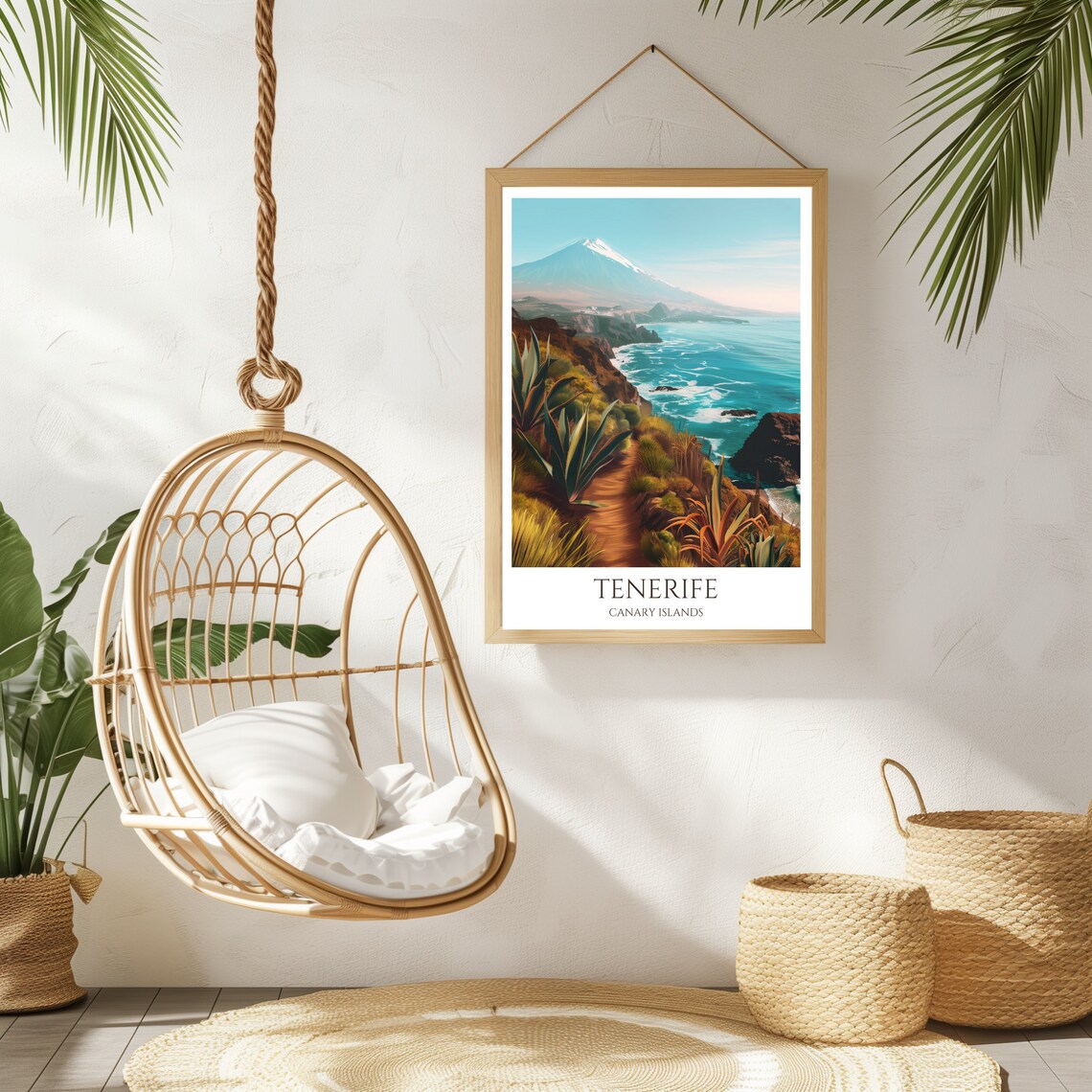 Tenerife Travel Poster, Canary Island Art Print - Image 2
