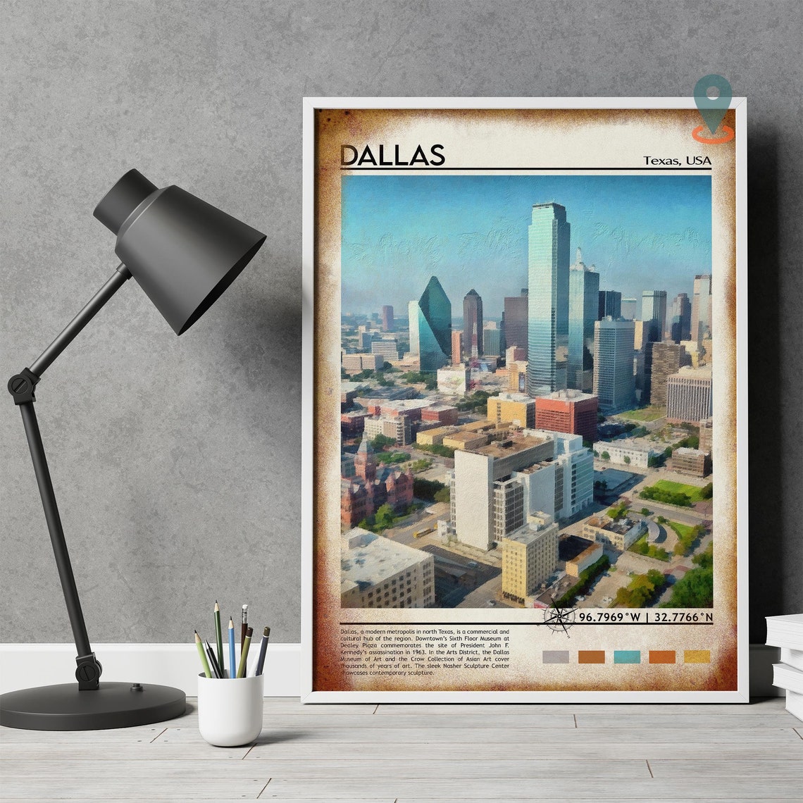 Dallas Print Dallas Poster Dallas Wall Art Dallas Travel Dallas Art Print Dallas Artwork Dallas Photo Dallas Texas Print Dallas City - Image 4