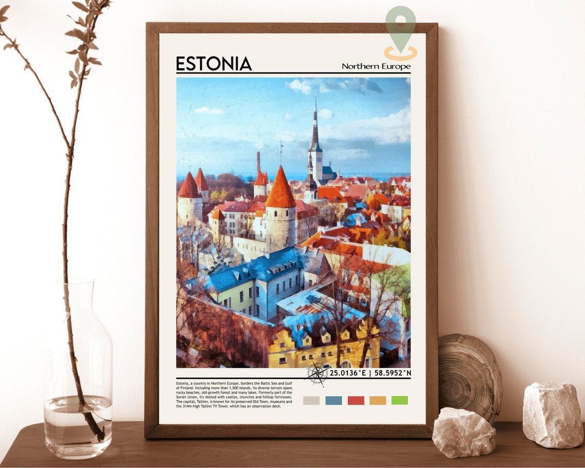 Estonia Print Estonia Poster Estonia Wall Art Estonia Travel Estonia Art Print Estonia Artwork Estonia Photo Estonia Tallin Poster