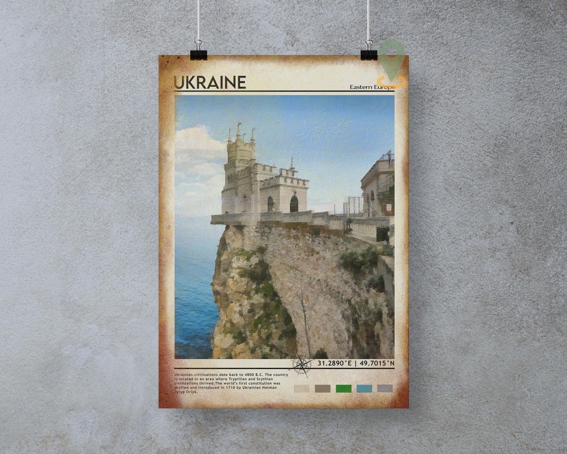 Ukraine Print Vintage Poster Ukraine Wall Art Ukraine Poster Ukraine Photo Ukraine Poster Print Ukraine Poster Ukraine Art - Image 5