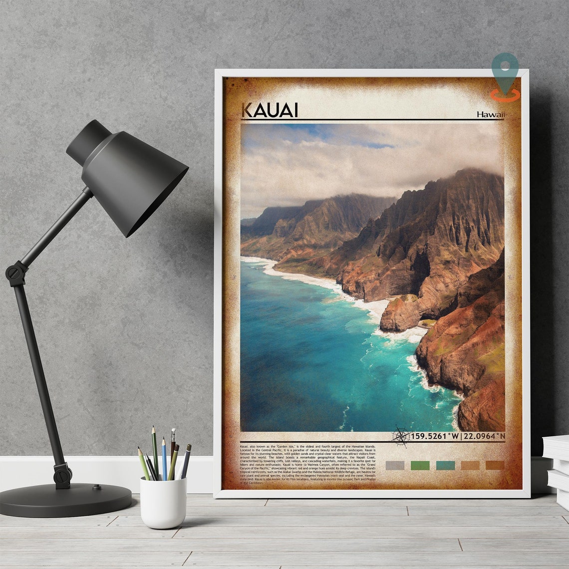 Kauai Print Kauai Poster Kauai Wall Art Kauai Travel Kauai Art Print Kauai Artwork Kauai Photo Kauai Hawaii Print Hawaii Poster - Image 4