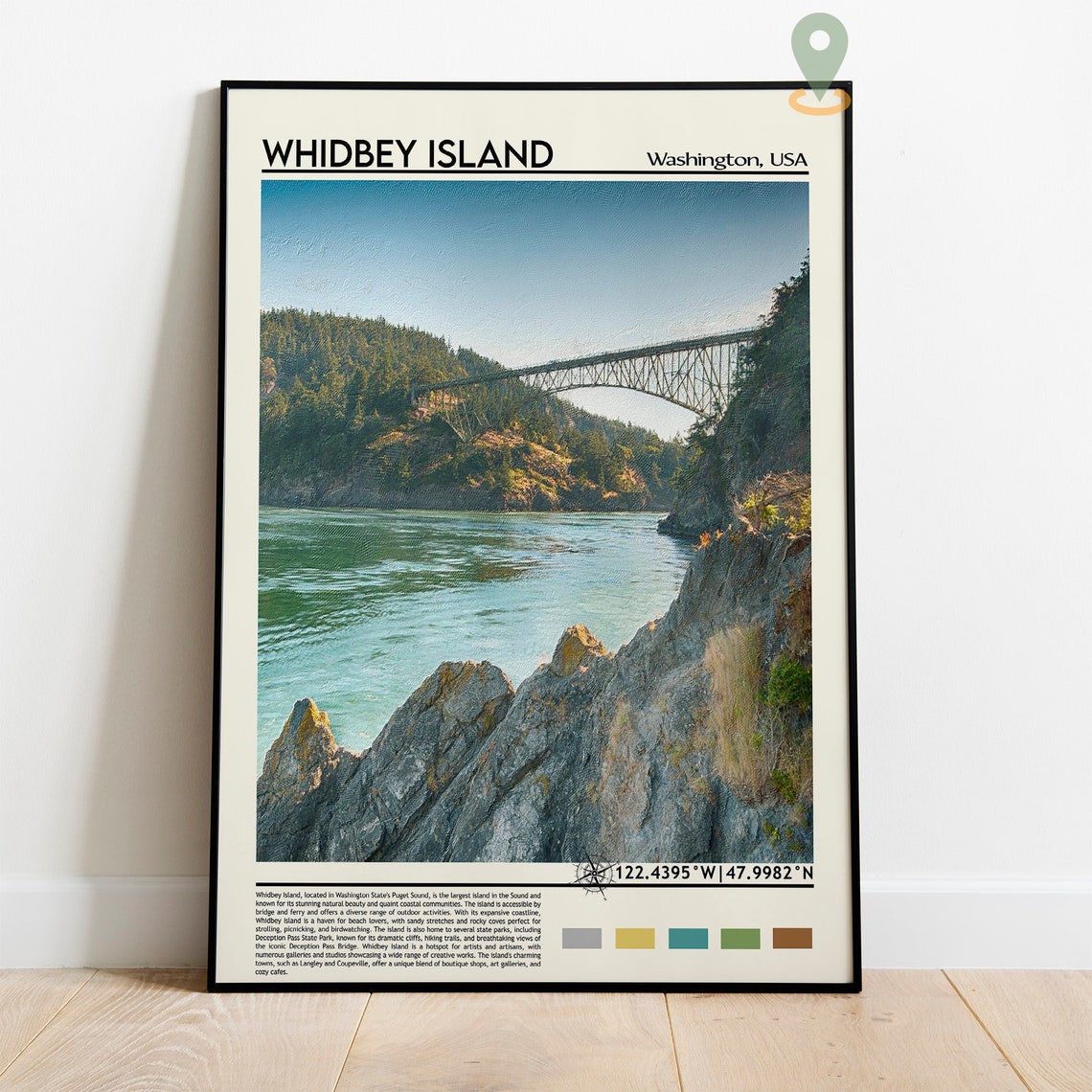 Whidbey Island Print Whidbey Island Poster Whidbey Island Wall Art Whidbey Island Travel Whidbey Island Art Print Washington Print - Image 5