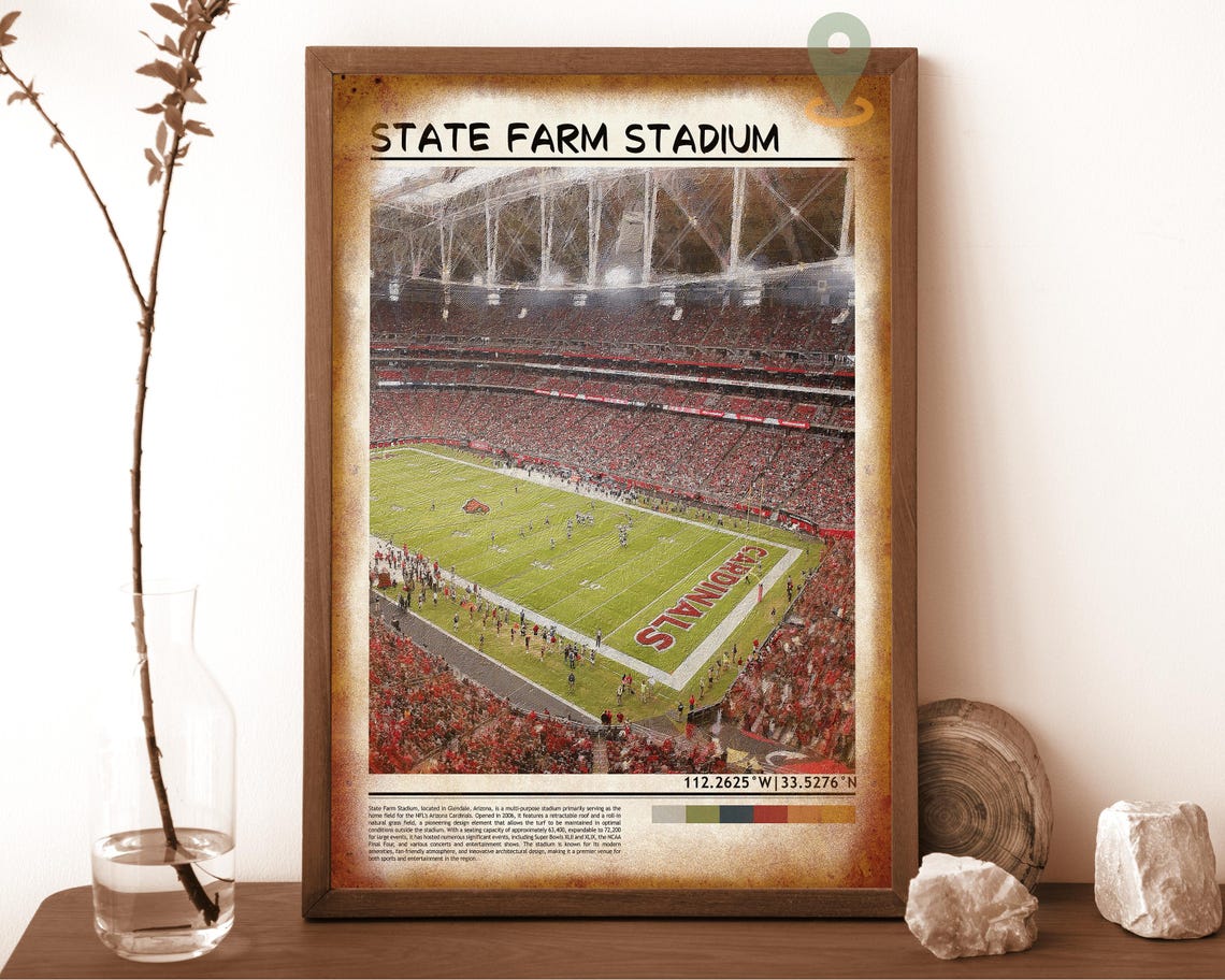 State Farm Stadium Arizona Cardinals Football Game Day Poster - Image 6