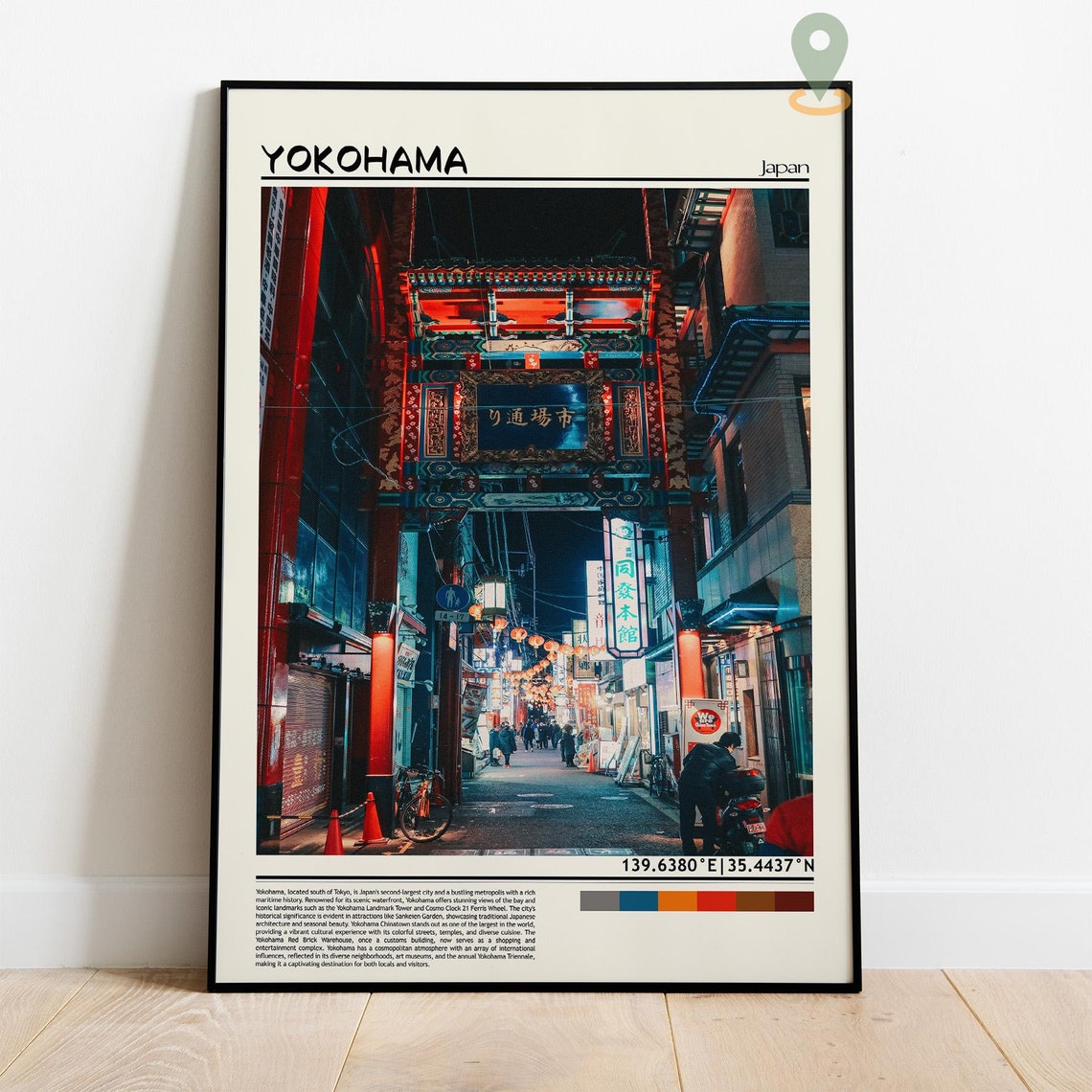 Yokohama Print Yokohama Wall Art Yokohama Poster Yokohama Photo Yokohama Poster Print Yokohama Wall Dcor Yokohama Travel Poster - Image 4