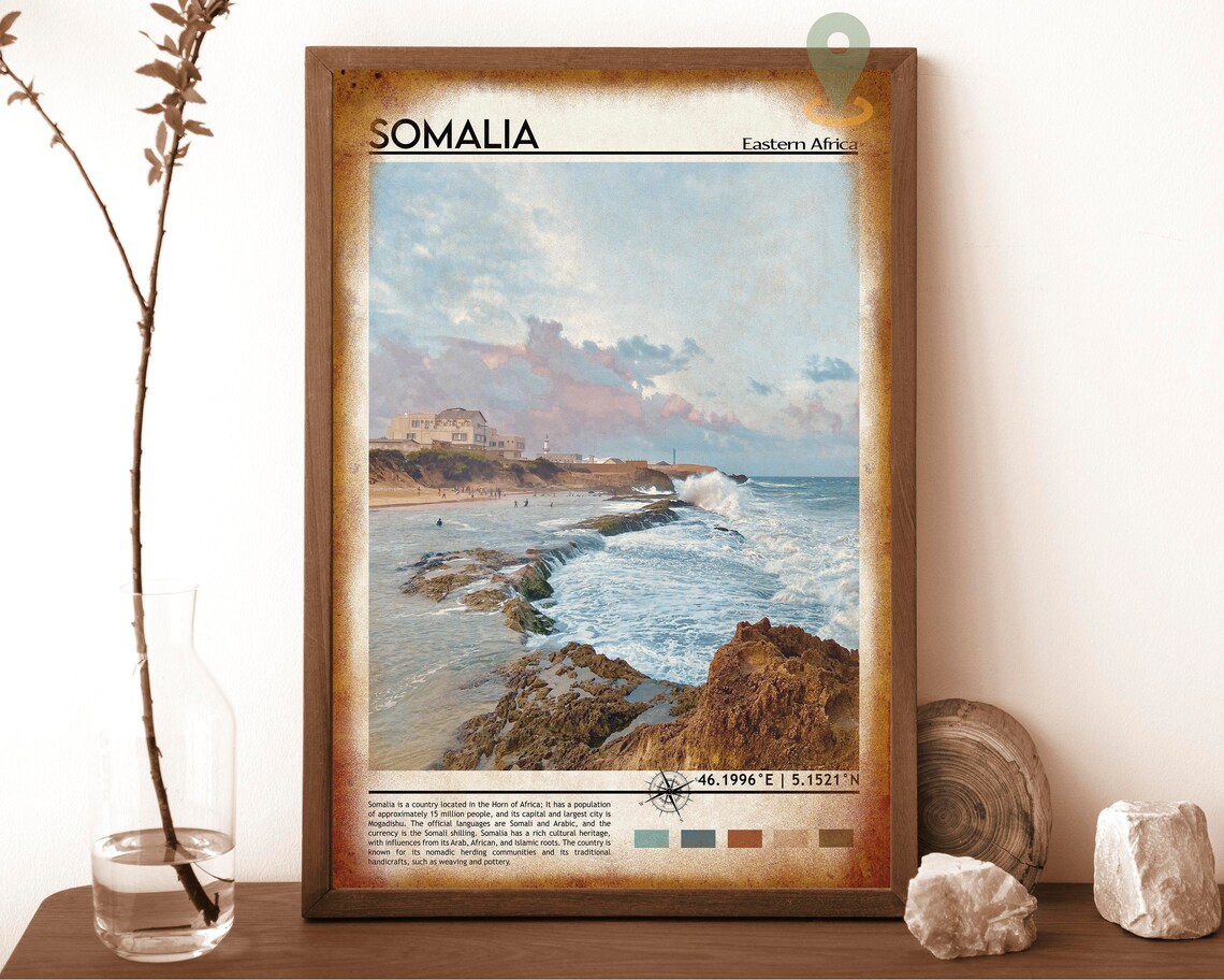 Somalia Print Somalia Art Somalia Poster Somalia Photo Somalia Poster Print Somalia Painting Mogadishu Travel Poster Somalia Artwork - Image 6