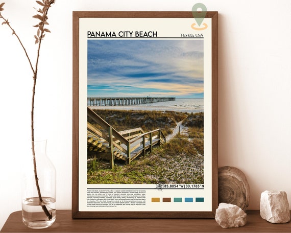 Panama City Beach Travel Poster Panama City Beach Wall Art Panama City Beach Poster Print Panama City Beach Photo Panama City Decor