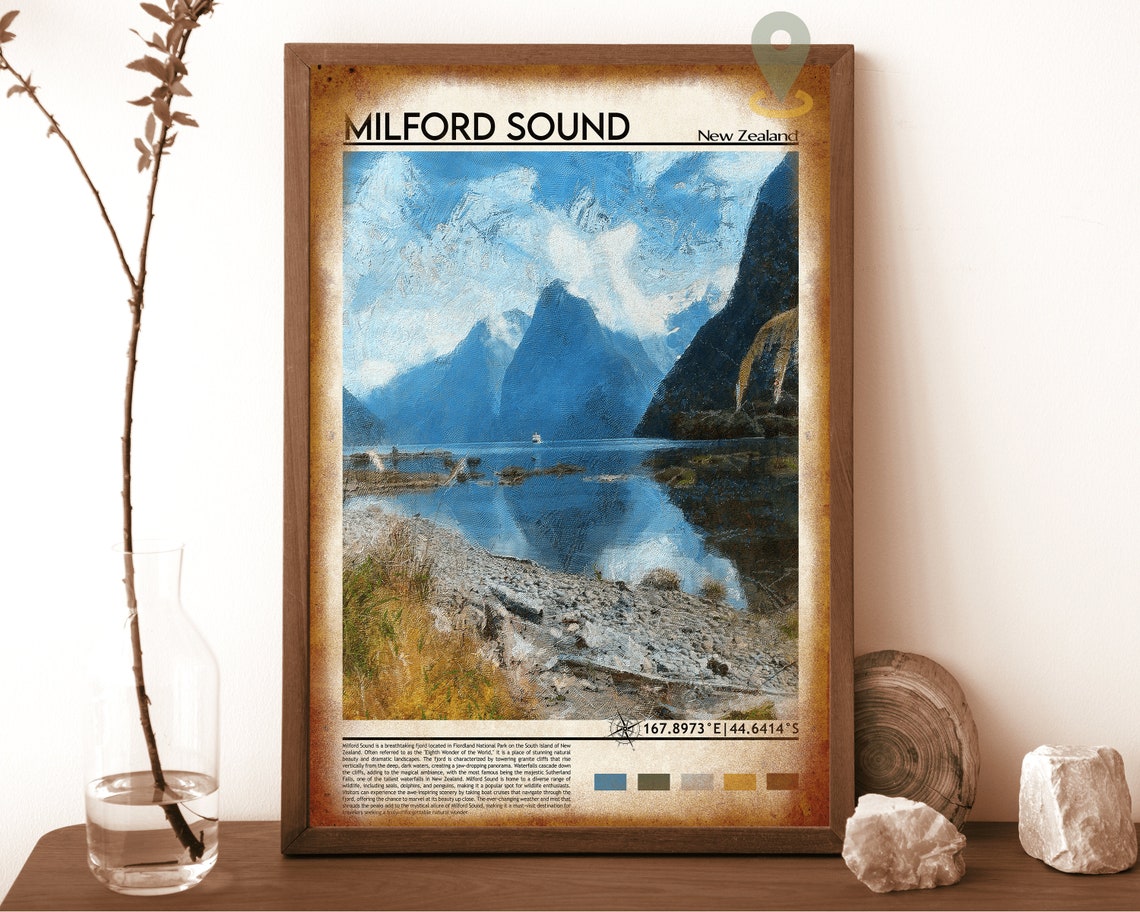 Milford Sound Print New Zealand Print New Zealand Wall Art Mountain Print New Zealand Art Mountains Wall Art Southland Milford Sound - Image 6
