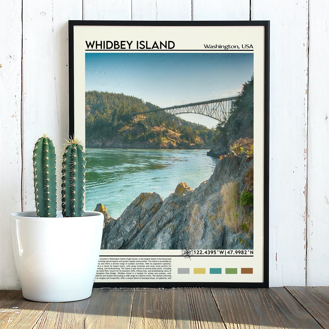 Whidbey Island Print Whidbey Island Poster Whidbey Island Wall Art Whidbey Island Travel Whidbey Island Art Print Washington Print - Image 2