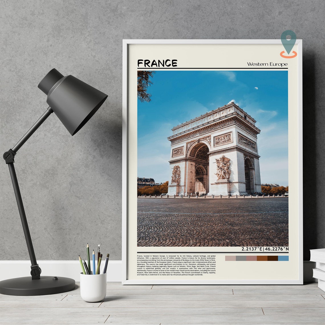 France Art France Artwork France Map France Photo France Poster France Print France Travel France Painting France Wall Art - Image 4