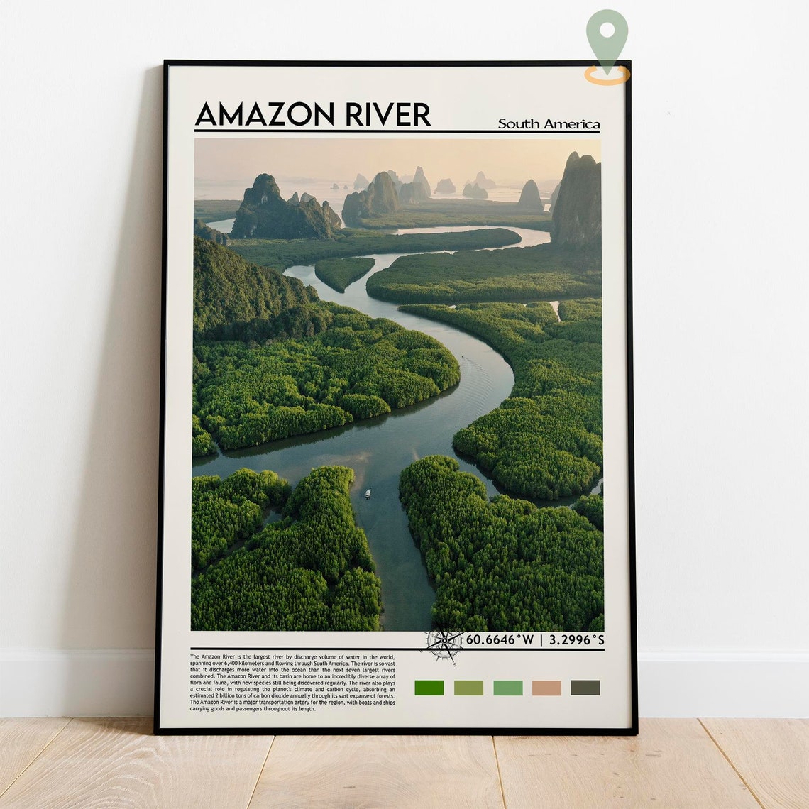 Amazon River Print Amazon River Art Amazon River Poster Amazon River Photo Amazon River Art Print Amazon River Painting Amazon Forest - Image 5