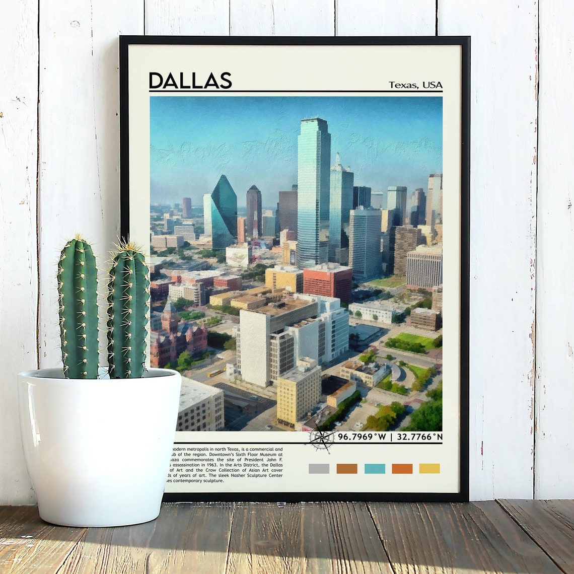 Dallas Print Dallas Poster Dallas Wall Art Dallas Travel Dallas Art Print Dallas Artwork Dallas Photo Dallas Texas Print Dallas City - Image 2