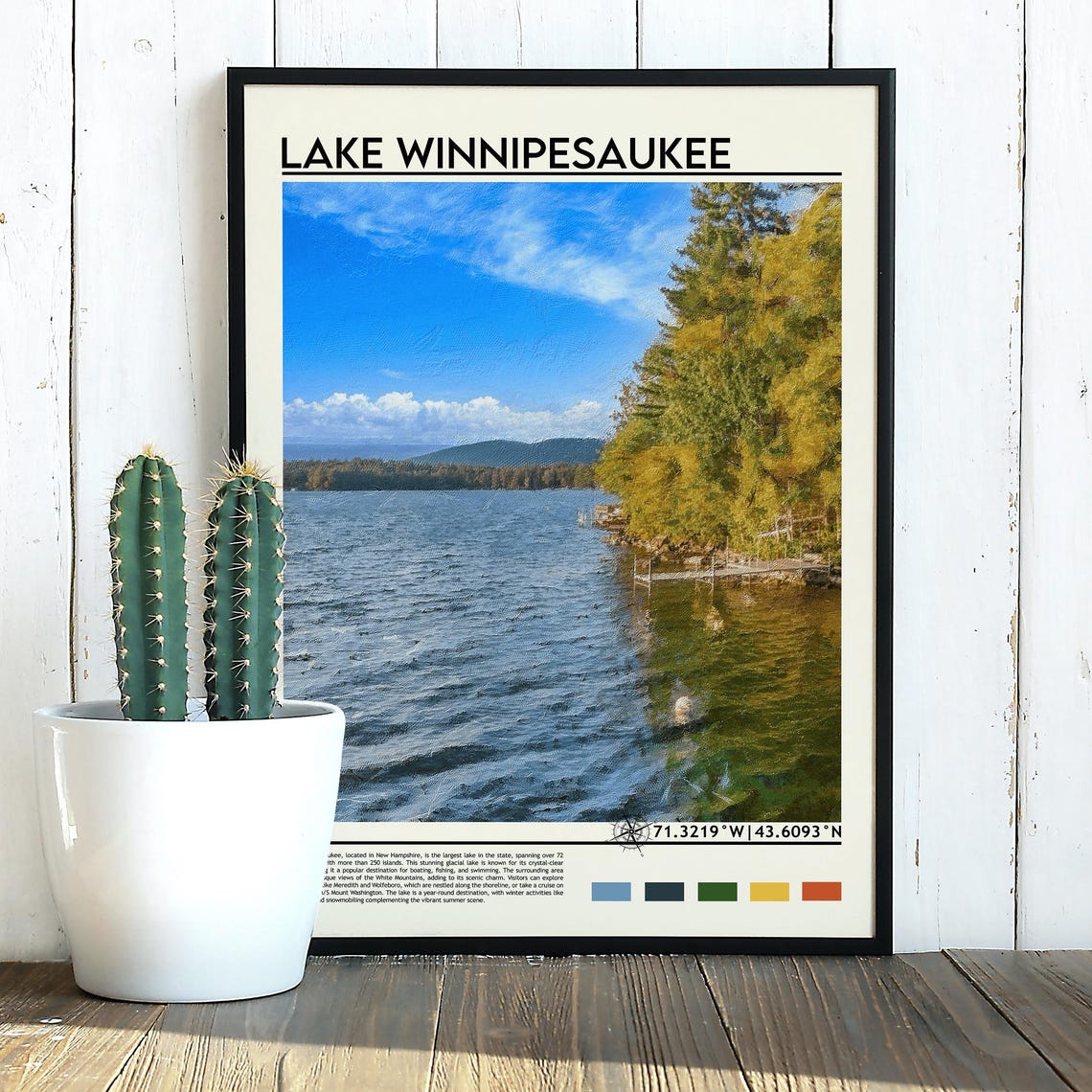 Lake Winnipesaukee Print Lake Winnipesaukee Lake Winnipesaukee Poster Lake Winnipesaukee Photo Lake Winnipesaukee New Hampshire - Image 4
