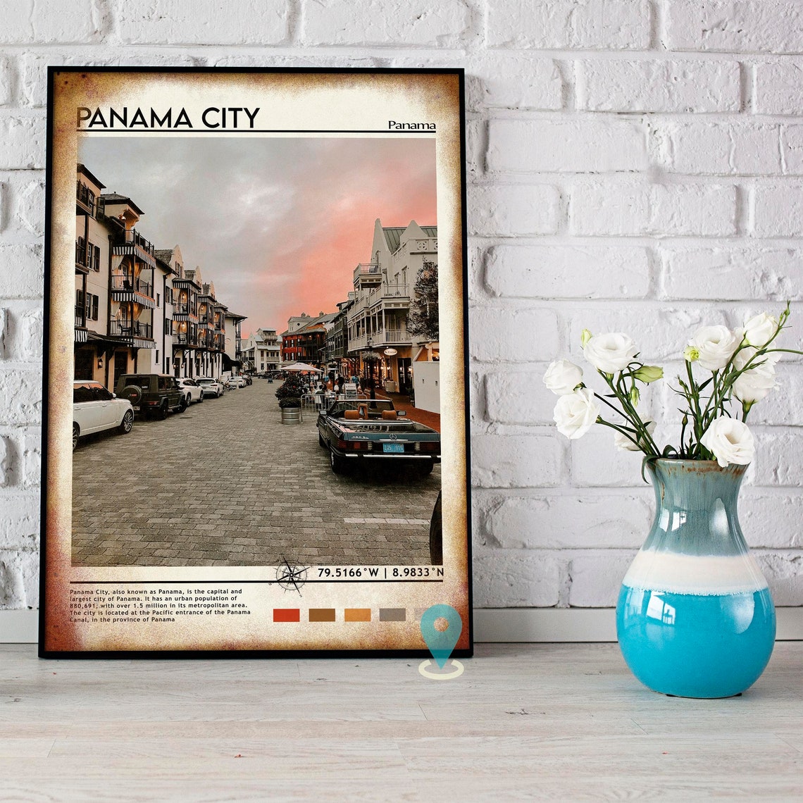 Panama City Print Vintage Poster Panama City Art Panama City Poster Panama City Photo Panama City Poster Print Travel Gift - Image 4