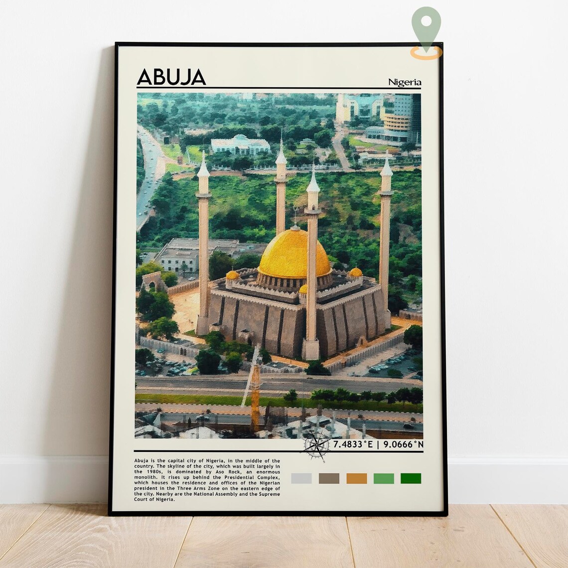 Abuja Nigeria Golden Dome National Mosque Landmark Photo Poster - Image 5
