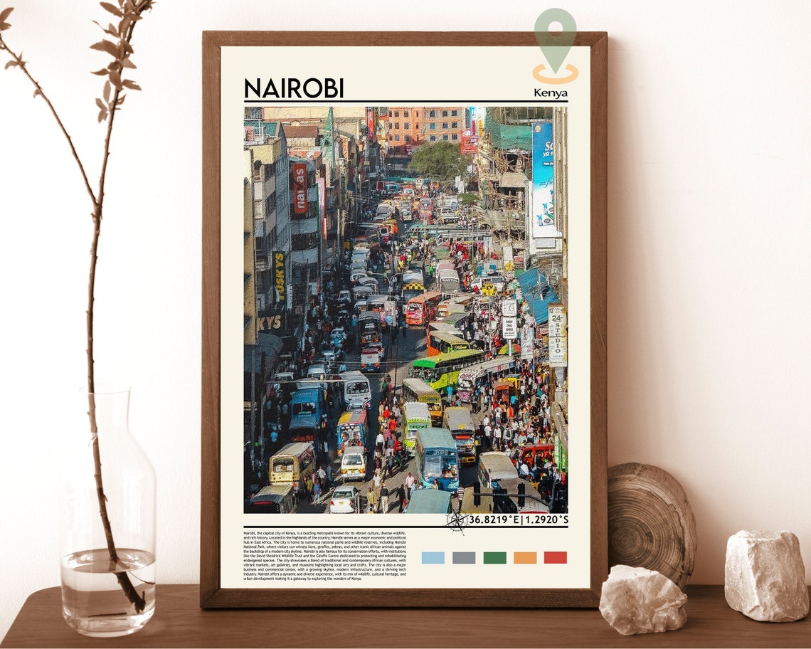 Nairobi Print Nairobi Poster Nairobi Wall Art Nairobi Travel Print Nairobi Art Print Nairobi Artwork Nairobi Photo Kenya Travel Print