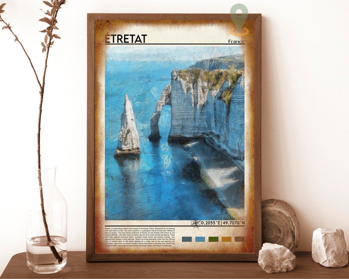 Etretat Print Etretat Poster Etretat Wall Art Etretat Travel Print Etretat Art Print Etretat Artwork Etretat Photo France Travel - Image 6
